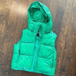 Zara Green Puffer Vest